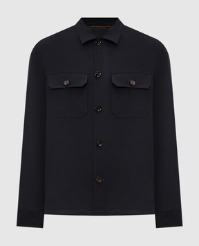 MooRER KENDAL blue shirt with wool KENDALWTP