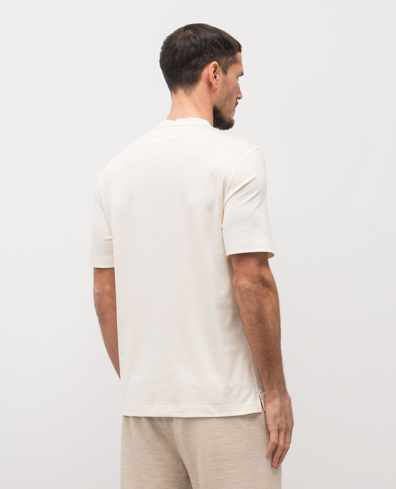 

White T-shirt with silk Brett Johnson