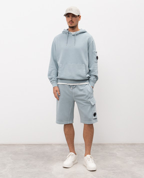 C.P. Company Blue shorts with logo MSB741A110044R