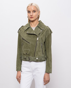 Babe Pay Pls Green suede leather jacket 2106УКР1SUEDE