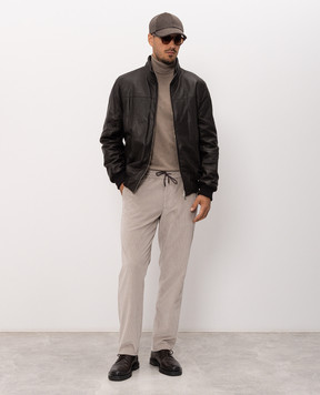 Enrico Mandelli Brown leather jacket 4T103B7409