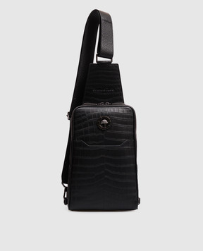 Stefano Ricci Black crocodile leather sling bag ND219GUCSVD