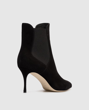 Sergio Rossi Godiva black suede ankle boots A85470MCAZ01