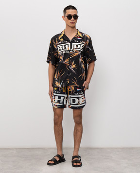 Rhude Black REGATTA CLUB swim shorts RHPS26SH01108