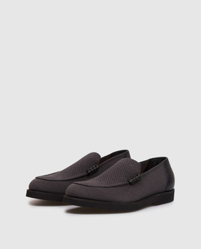 Doucal's Gray combination loafers DU3380POTEPZ830
