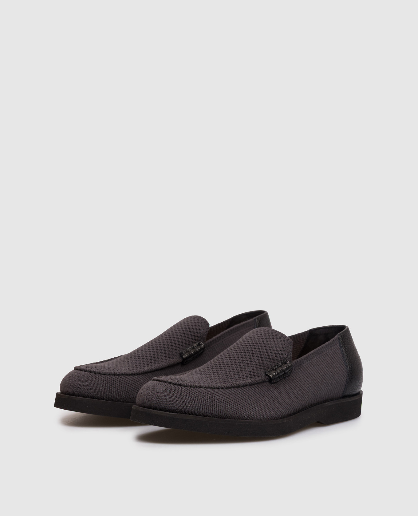 Gray combination loafers Doucal's 2