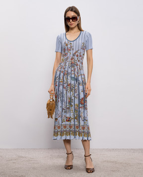 Etro Blue printed midi dress WRKA0101AKD65