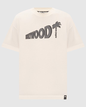 Palm Angels Sunset Blvd Palm T-shirt in ivory PAMAA003JR007