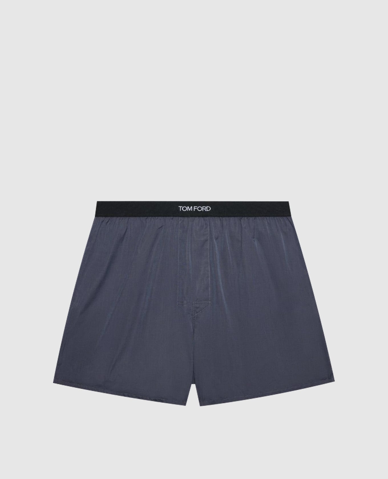 Grey boxer briefs with logo pattern