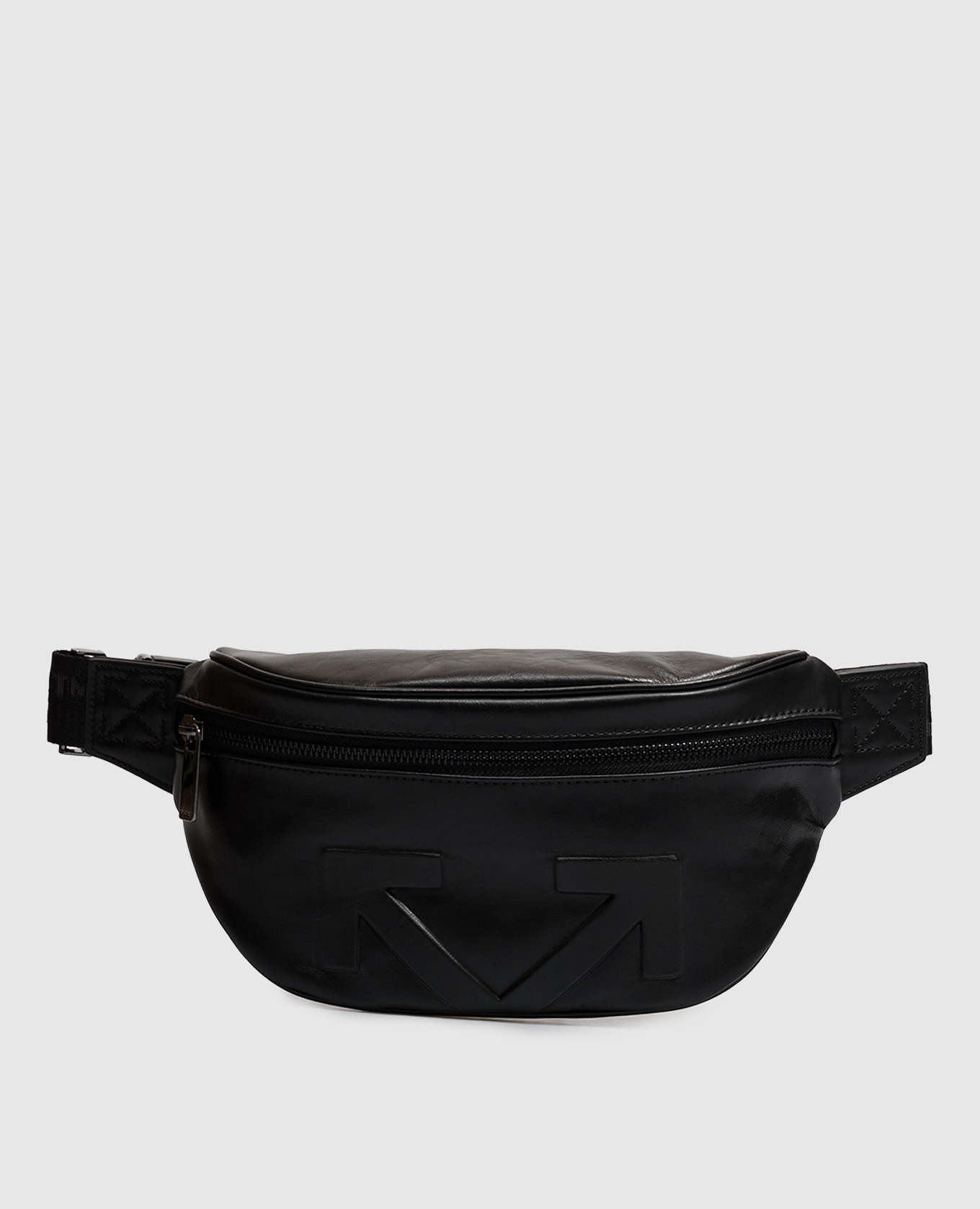 Black leather belt bag Off-White