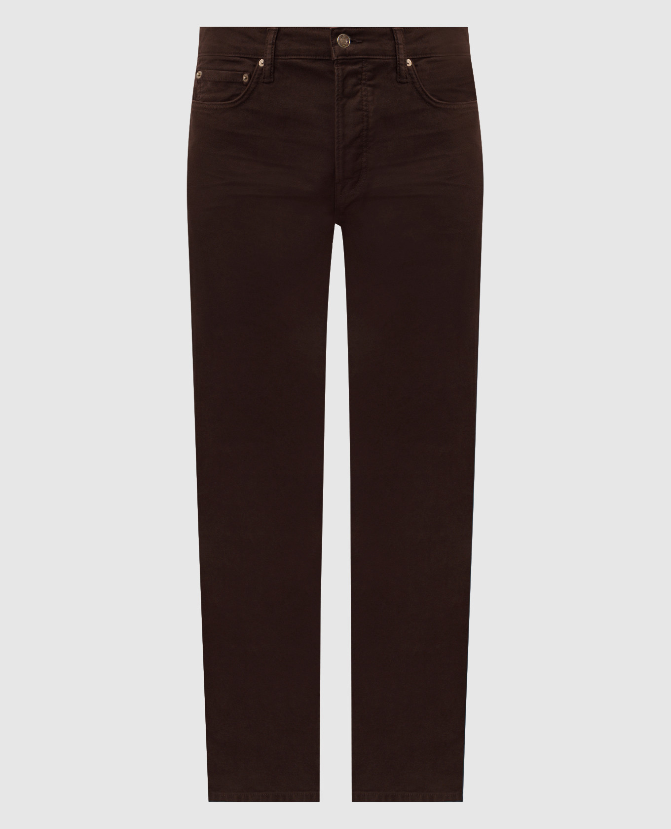 Brown pants with logo patch