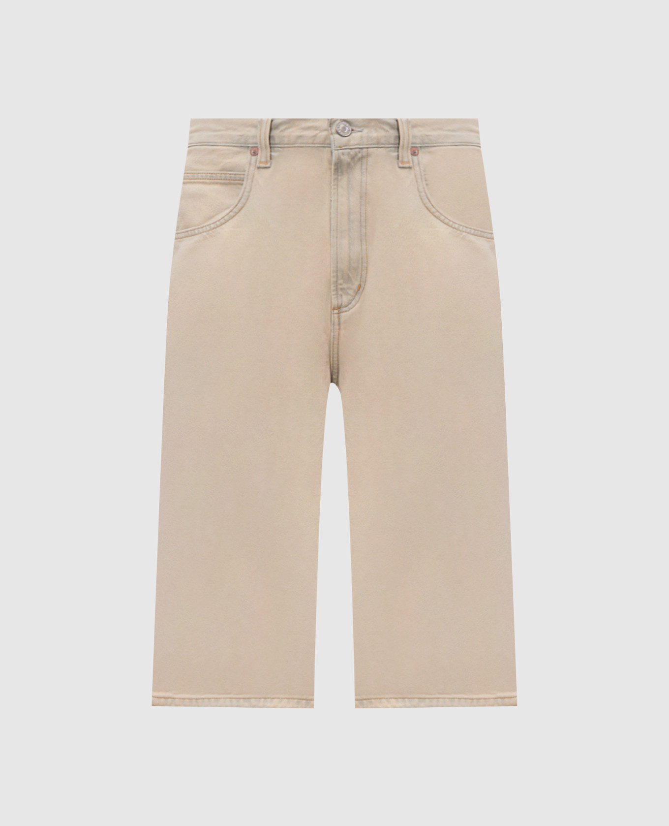 

Beige denim Bermuda shorts Fusion Skater AGOLDE
