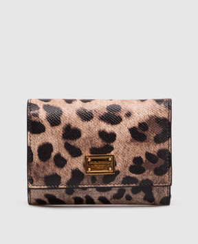 Dolce&Gabbana Beige leather wallet with print BI0770AX566