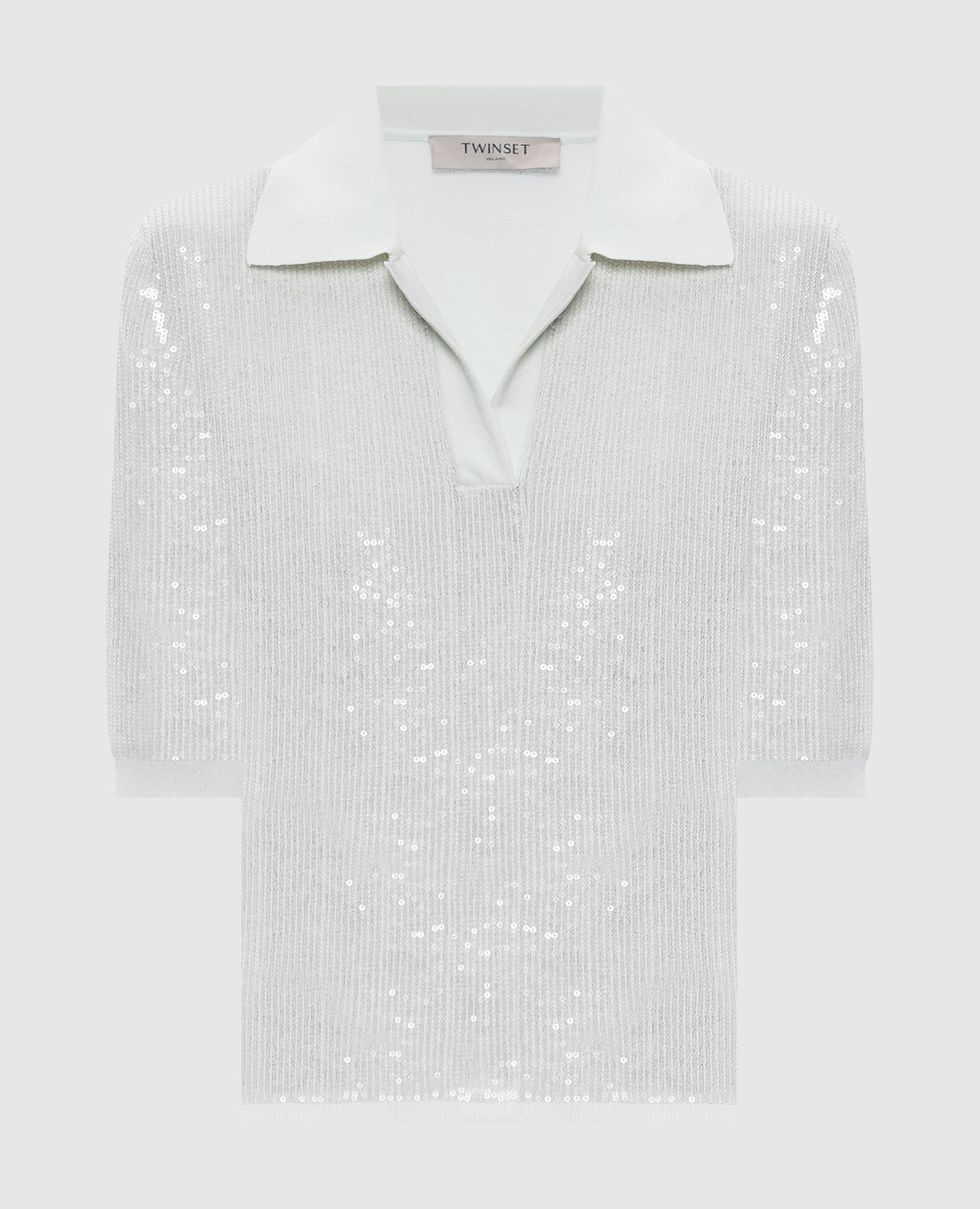 Green polo with sequins
