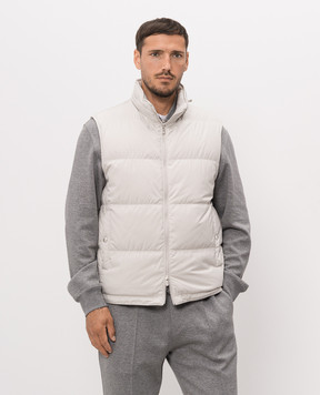Brunello Cucinelli Grey down vest MV4081611