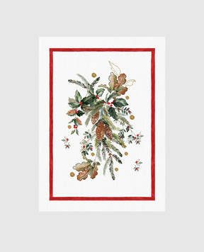 TESSITURA TOSCANA TELERIE White linen kitchen towel ETOILE PIGNA NC250025020067