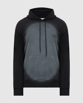 Maison Margiela MM6 Black hoodie with branded print SH0GU0039M25013
