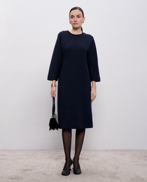 Peserico Blue dress with wool S02057J00A7551A