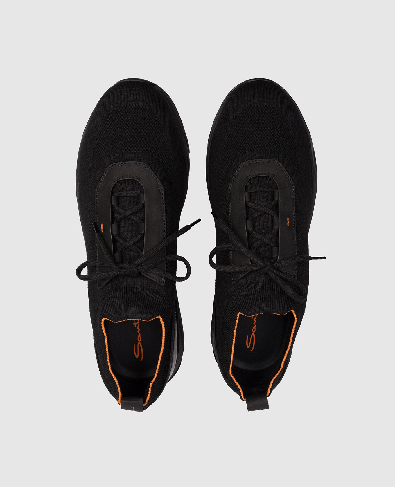 

Black sneakers with logo print Santoni