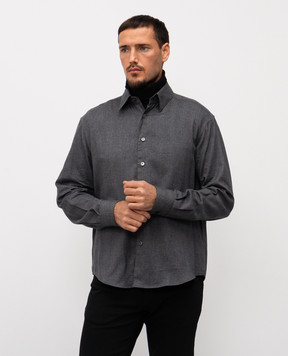 Cashmere&Whiskey Gray shirt with woven pattern 11252091148