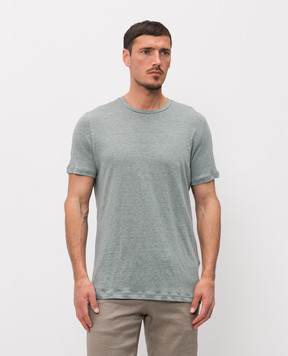 MooRER MIKE green linen t-shirt MIKELI1