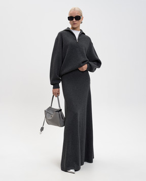 Balenciaga Gray wool maxi skirt 849932T1754