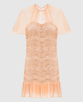 Twinset Beige dress with lace 261TP2781
