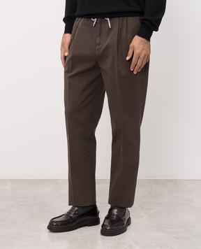 Brunello Cucinelli Brown cotton pants M252UE1710