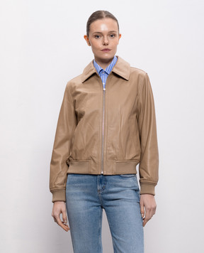 Yves Salomon Beige leather jacket 25EYV20155APXX