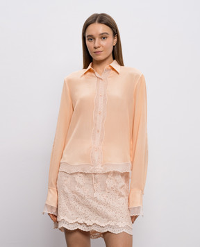 Ermanno Scervino Orange blouse with lace D482K312RXFU