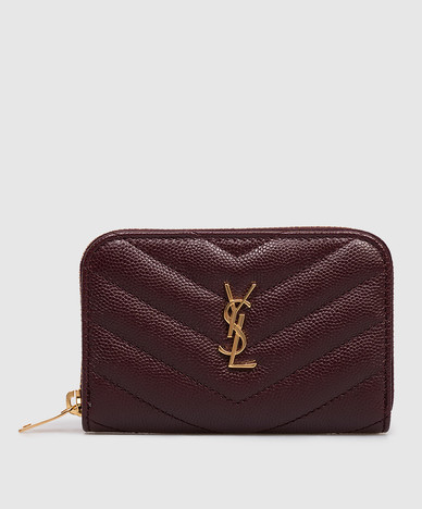 Cassandre burgundy leather purse