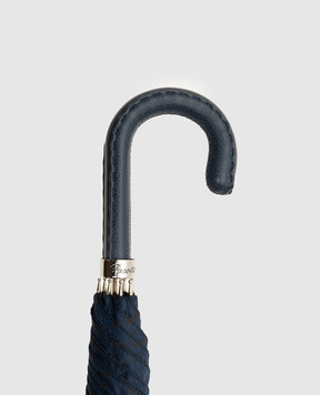 Pasotti Blue patterned cane umbrella OMITUO478RASO62793