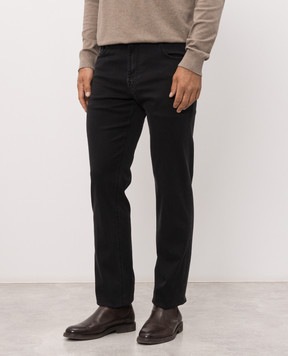 Stefano Ricci Black jeans with monogram logo MFT63B1021TR142K