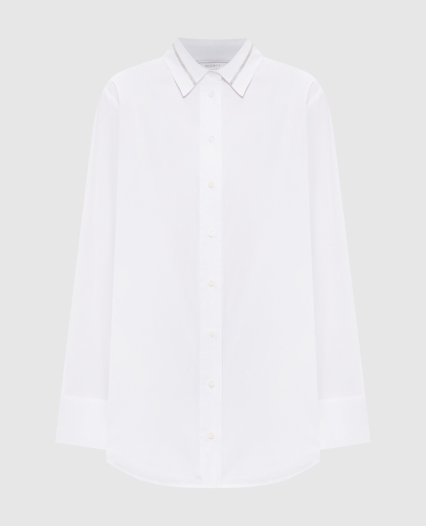 White shirt with a monil chain