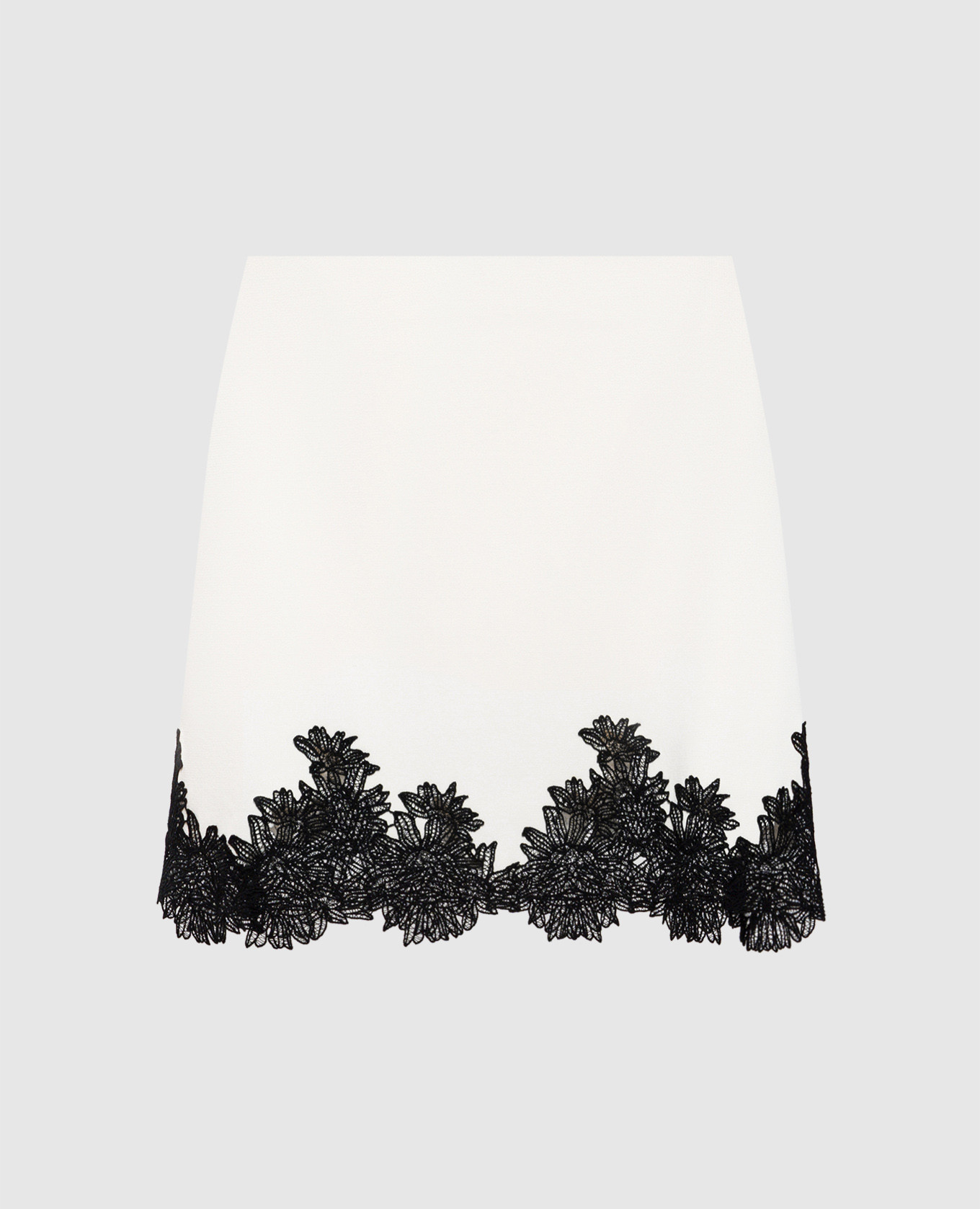 

White mini skirt with contrasting lace Ermanno Scervino