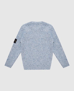 Stone Island Children's blue sweater with wool L2S165100005S0M1968