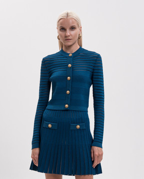 Balmain Blue cropped cardigan HF1KL878KK10