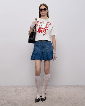Valentino White Panther T-shirt 8B3MG25WA55
