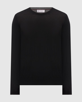 Brunello Cucinelli Black wool and cashmere sweater M2400100
