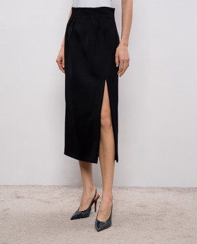 Thierry Mugler Black wool skirt 26P1JU05821020