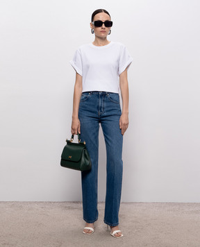 Victoria Beckham Blue jeans with a worn effect 1326DJE005216WR