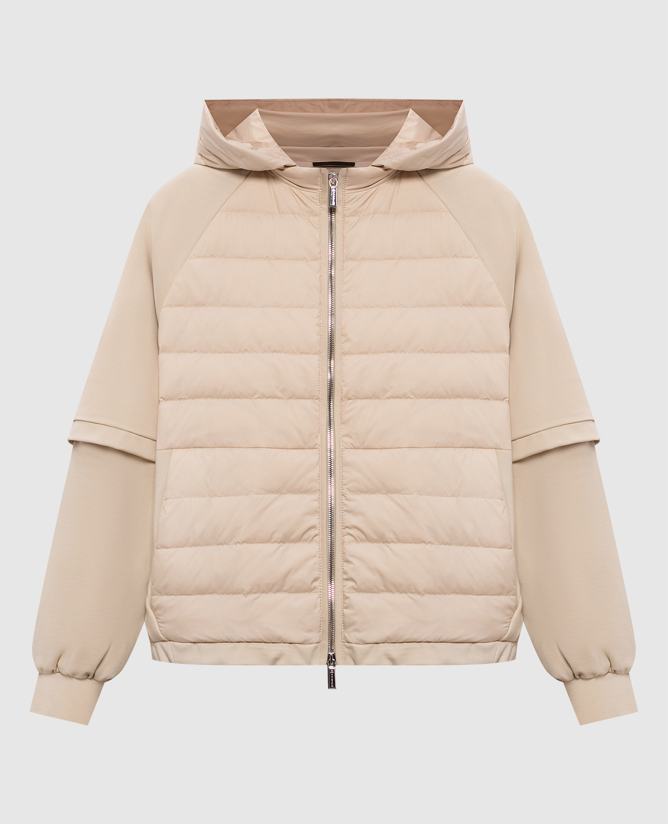 Beige ERSILIA Jacke mit abnehmbaren Ärmeln