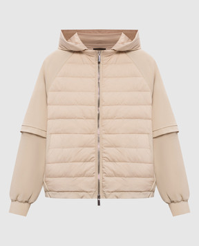 MooRER Beige ERSILIA jacket with removable sleeves ERSILIAJS3