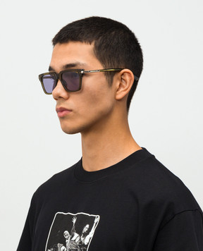 Alexander McQueen Icon Square sunglasses in khaki 841552J0749
