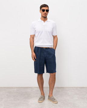 Pini Parma White cotton polo shirt POLOVWHITE
