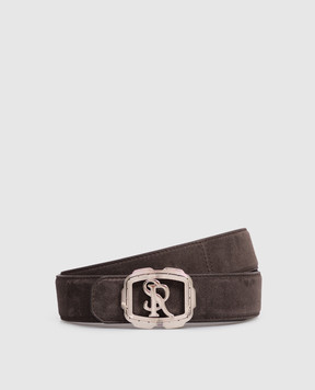 Stefano Ricci Brown suede belt N381SDC574P