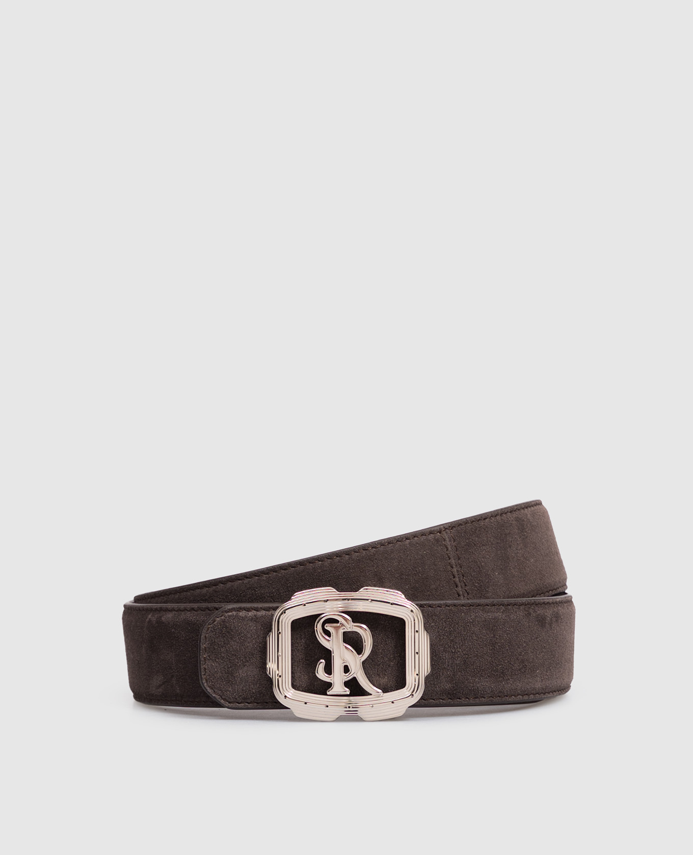 Brown suede belt