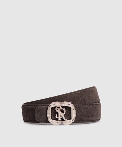 Brown suede belt