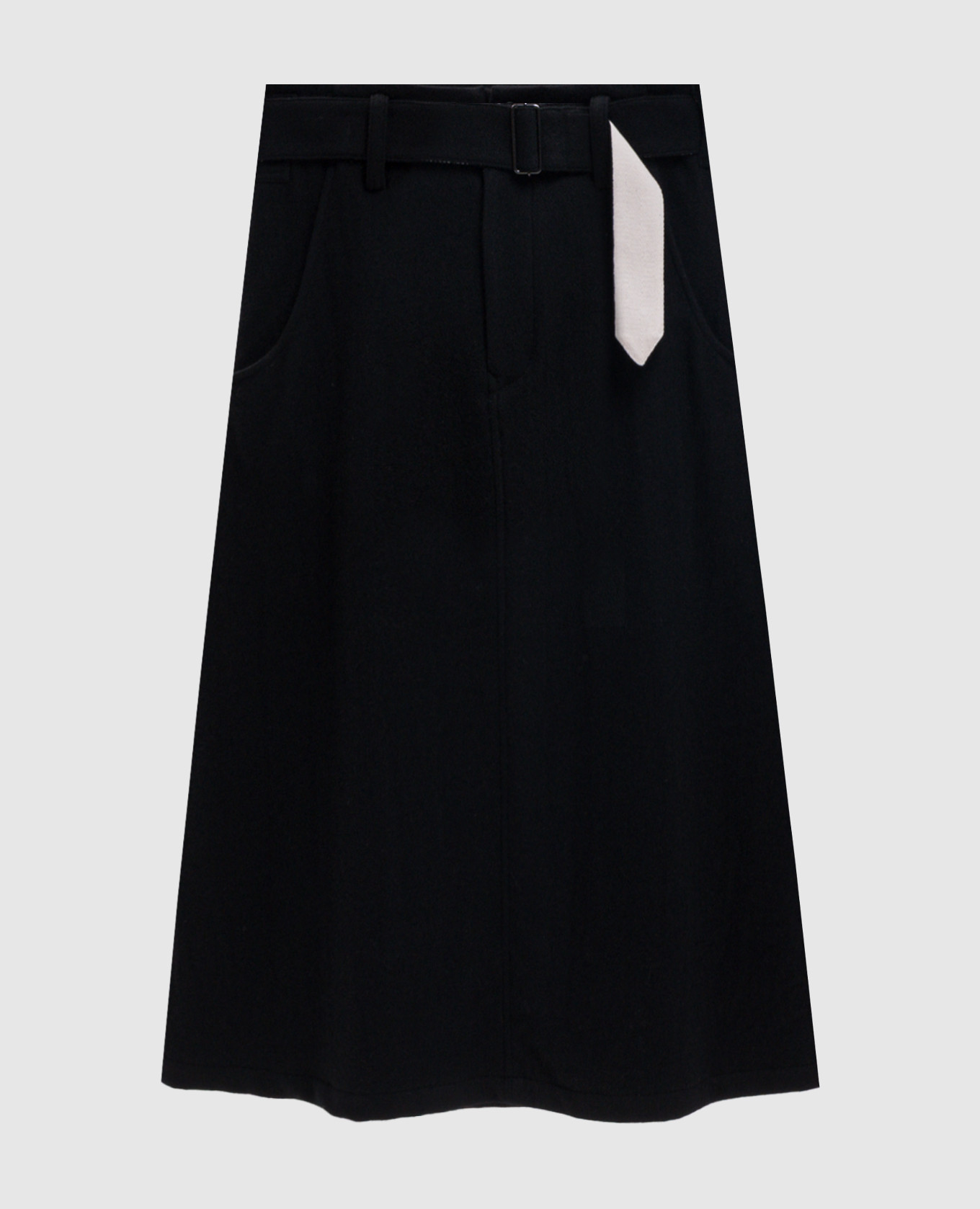Black midi skirt with wool Y`S Yamamoto