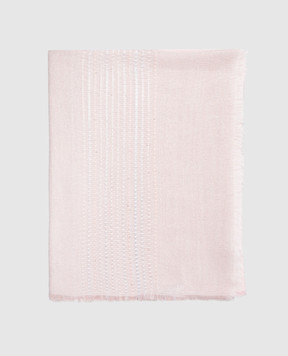 Peserico Pink scarf with linen and lurex A31539C0CC753